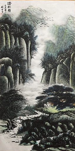 刘世全作品《踏征程》规格：138cmx69cm